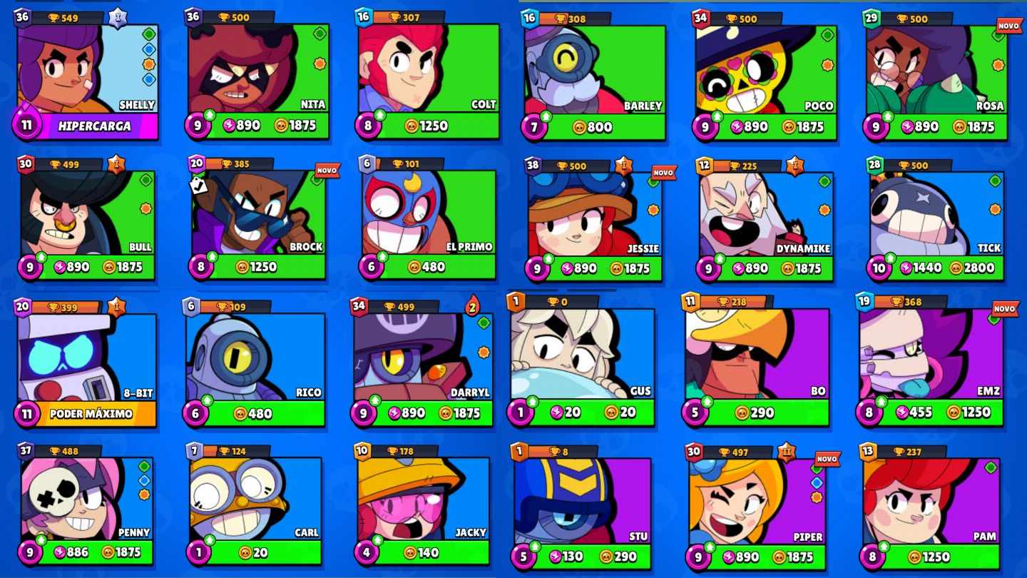 CONTA DE BRAWL STARS ANTIGA DE 2018