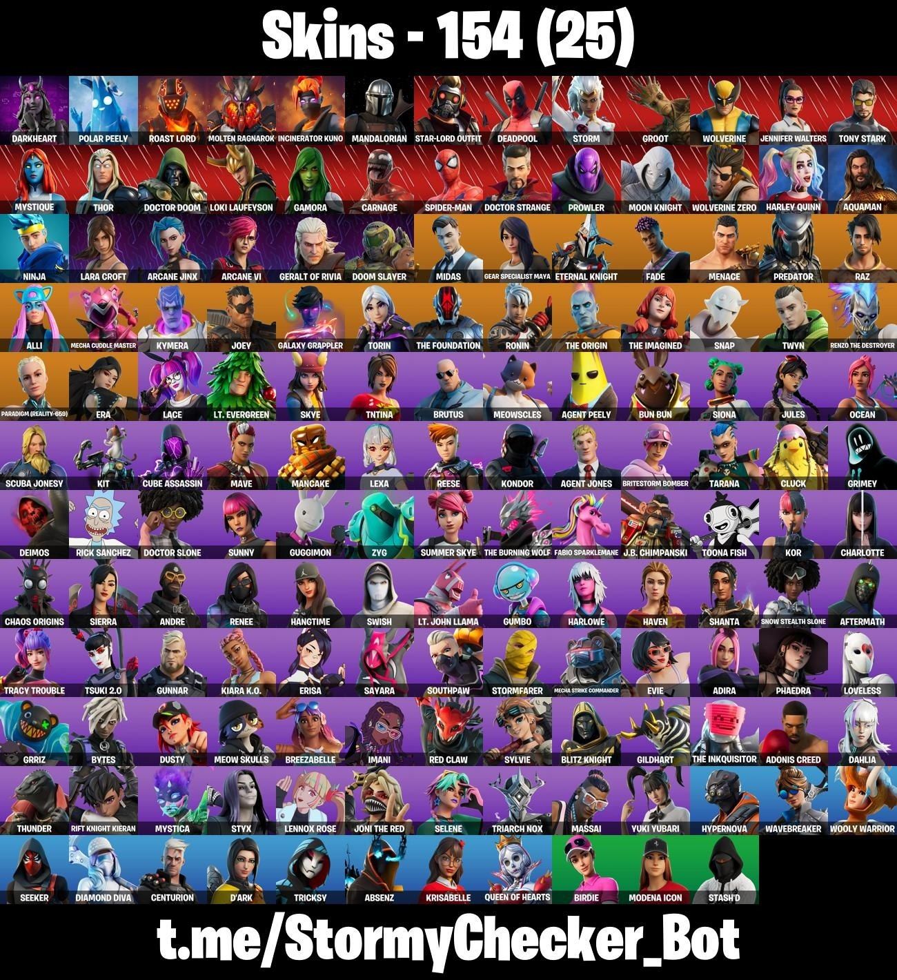 CONTA FORTNITE COM MIDAS DOURADO, ARCANE VI ARCANE JYNX, LARA CROFT & 154 SKINS