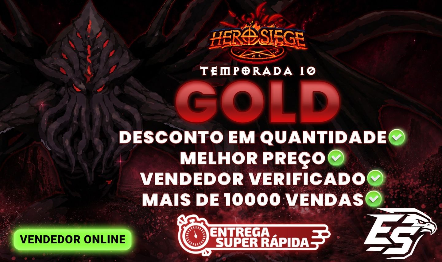 HERO SIEGE TEMPORADA 10 - GOLD - [MENOR PREÇO È AQUI] DESCONTO EM QUANTIDADE!