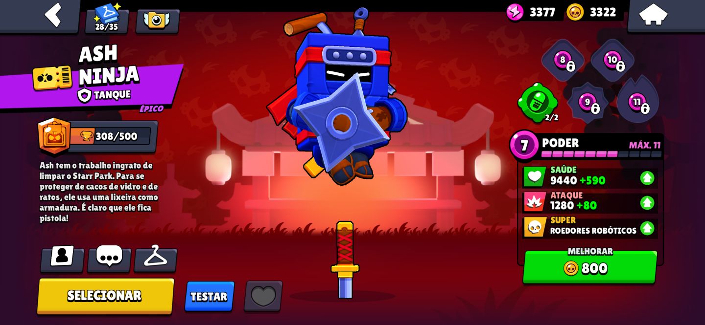 CONTA DE BRAWL STARS COM MUITAS SKINS