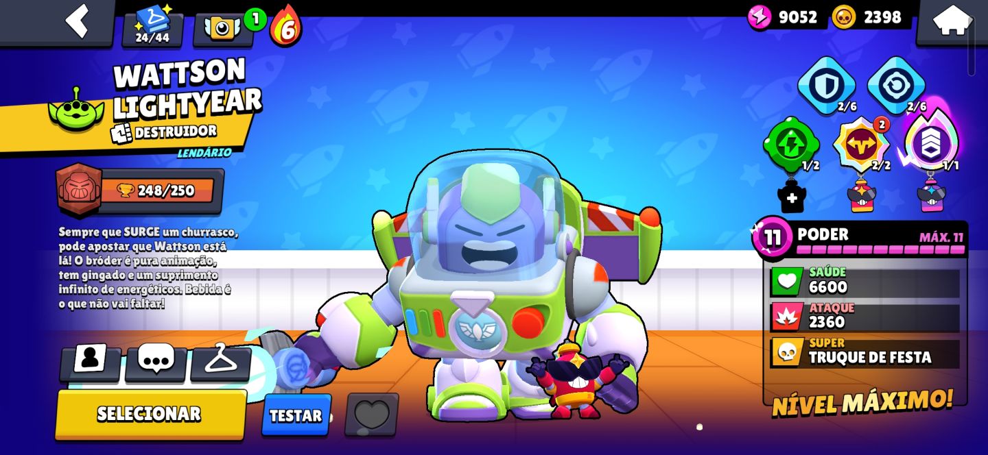 CONTA BRAWL STARS, EXTREMAMENTE GEMADA, DIVERSAS SKINS, E PASSES