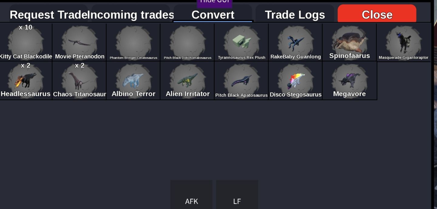 VENDA DE SKINS/DINOS DINOSAUR SIMULATOR (albino terror e etc) MELHOR PREÇO É AQ