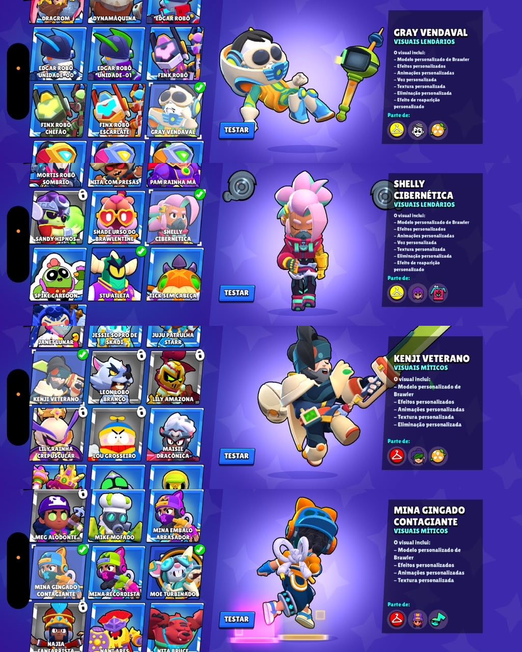 CONTA DE BRAWL STARS 35K DE TROFEUS | 75 BRAWLERS