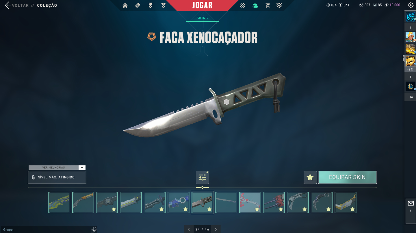 CONTA +50 FACAS, FULL SKIN, RADIANTE TODOS EP, +10K GASTOS