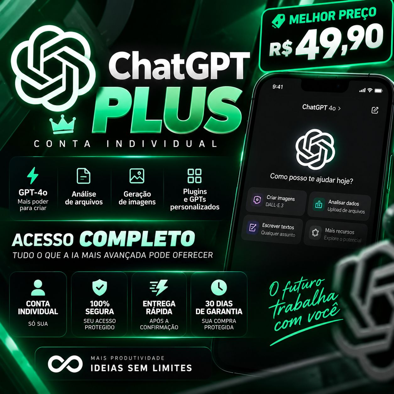 CHATGPT 5.6 PLUS + CODEX CONTA INDIVIDUAL | 30 DIAS