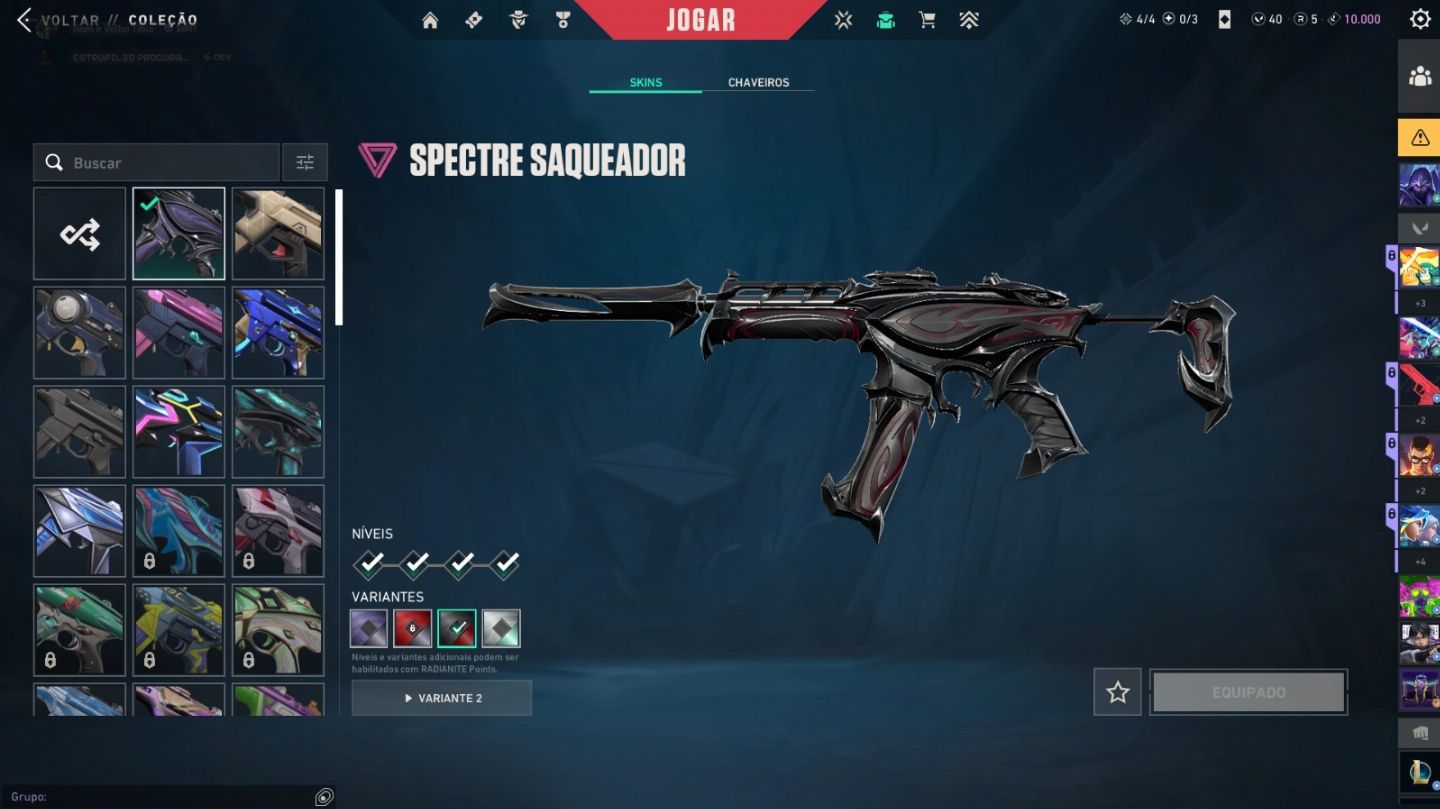 Conta valorant, top, cheia de skins por conta com sheriff arcane