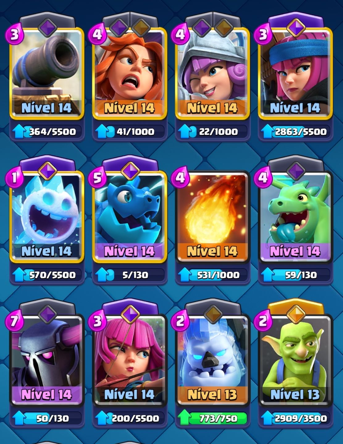 CONTA CLASH ROYALE / 10 ANOS DE EVOLUÇÃO!