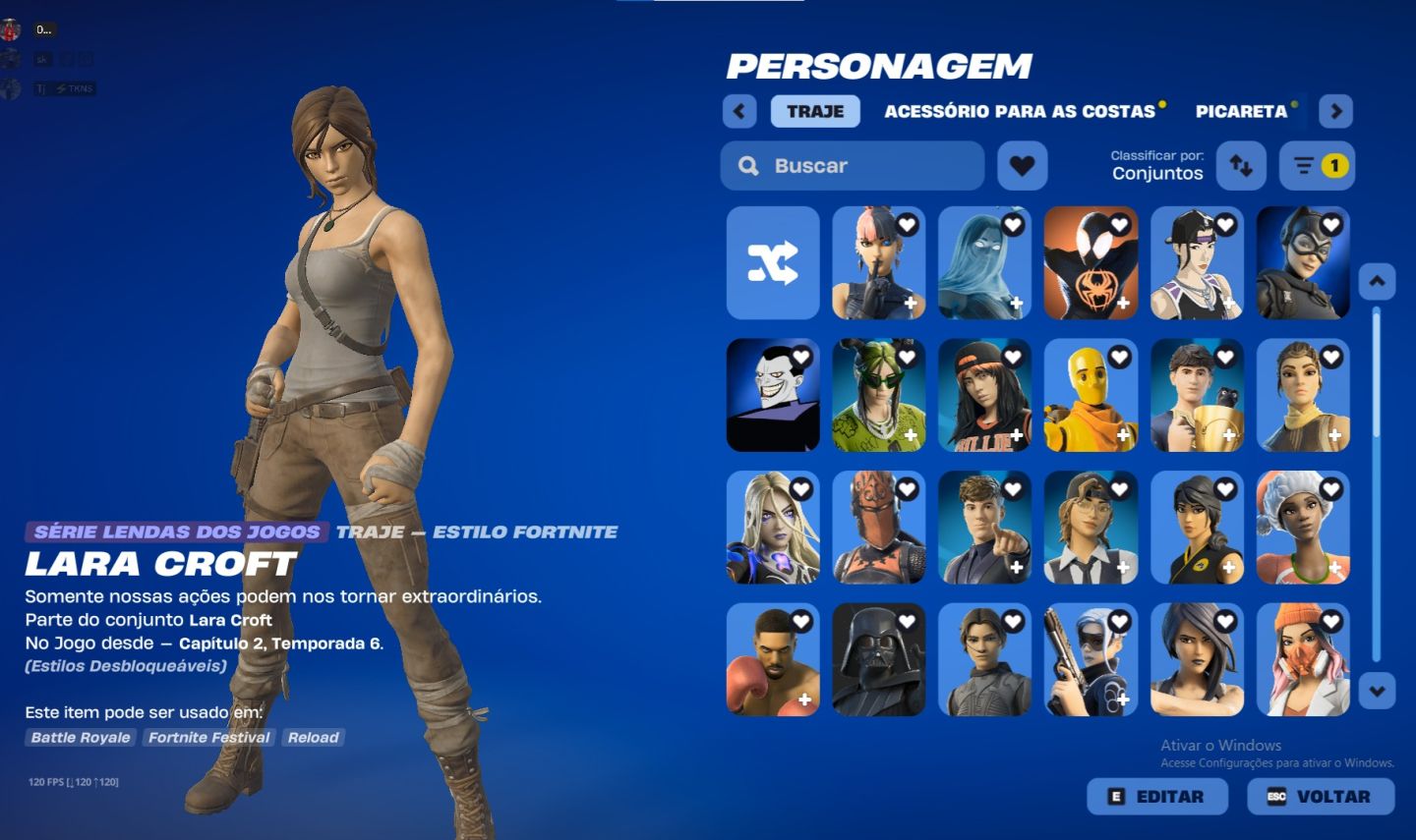 Conta de fortnite com +de $5k earnings de ganhos no jogo e mais de 200k de pr