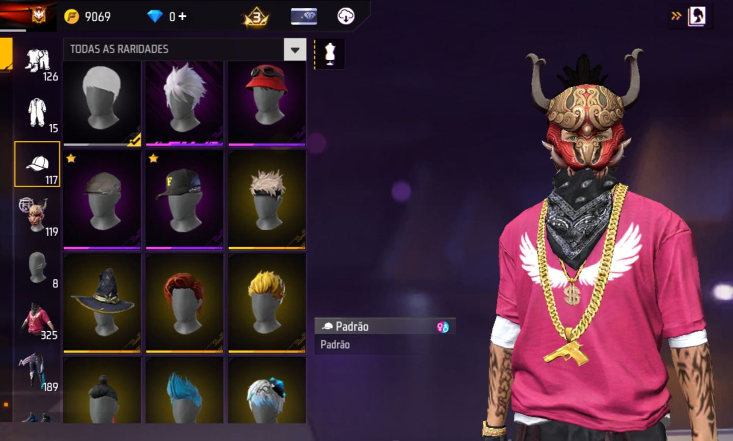 CONTA FREE FIRE 14 PASSES ANTIGOS