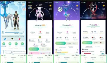Pokémon Go LVL 37 | Mewtwo 100% BG | 31 Lendários | Xerneas Shiny Q267