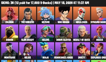 Conta Fortnite 35 Skins | Godzilla, Simpsons, General Grievous