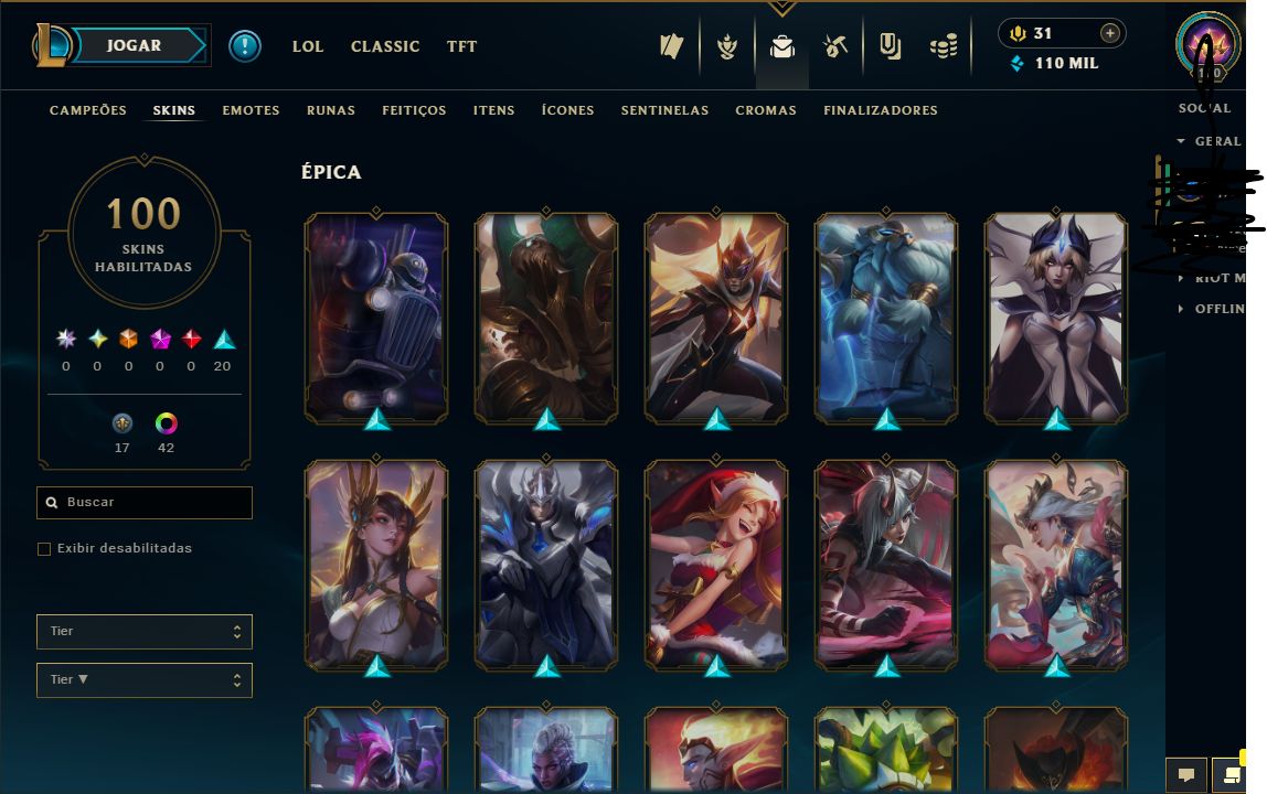 CONTA LOL + VALORANT
