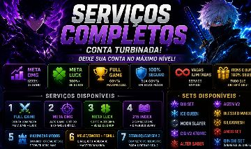 SERVIÇOS COMPLETOS + TODOS OS SETS | CONTA TURBINADA