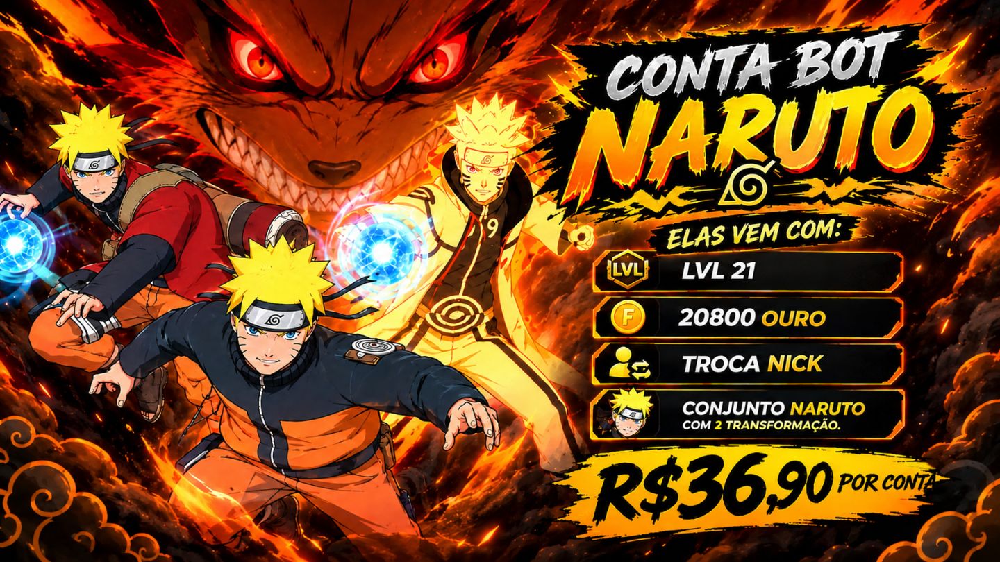 CONTAS GUEST FF - ( CONJUNTOS TEMPORADO DO NARUTO )