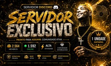 Servidor de Discord Premium +2.5K Membros | 1.5K Online | Exclusivo