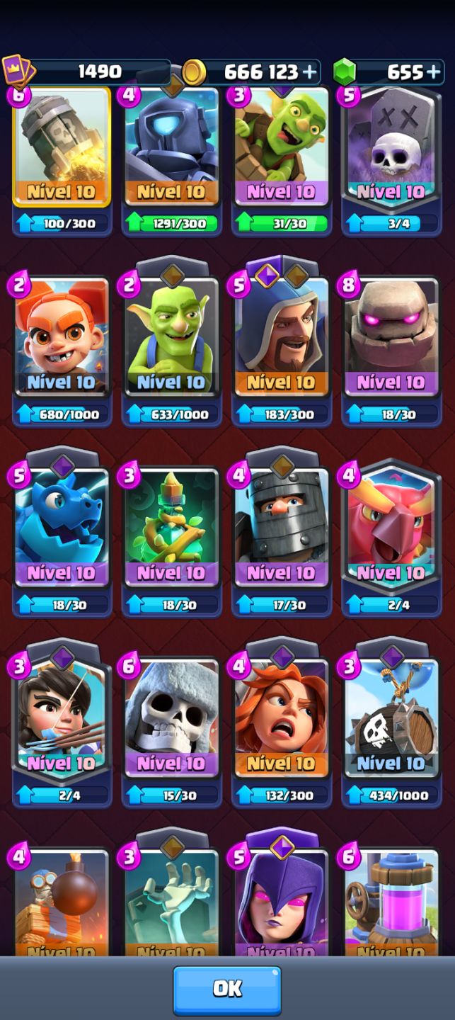 [] CONTA CLASH ROYALE LIGA SUPREMA | 10.7K TROFÉUS | 8x LVL 15 | 122/122