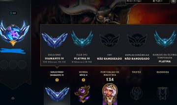 CONTA LOL DIAMANTE 57% MMR BUFF FÁCIL DE PEGAR MESTRE HIGH ELO