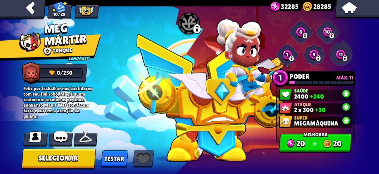 Conta de Brawl stars com muitas skins raras