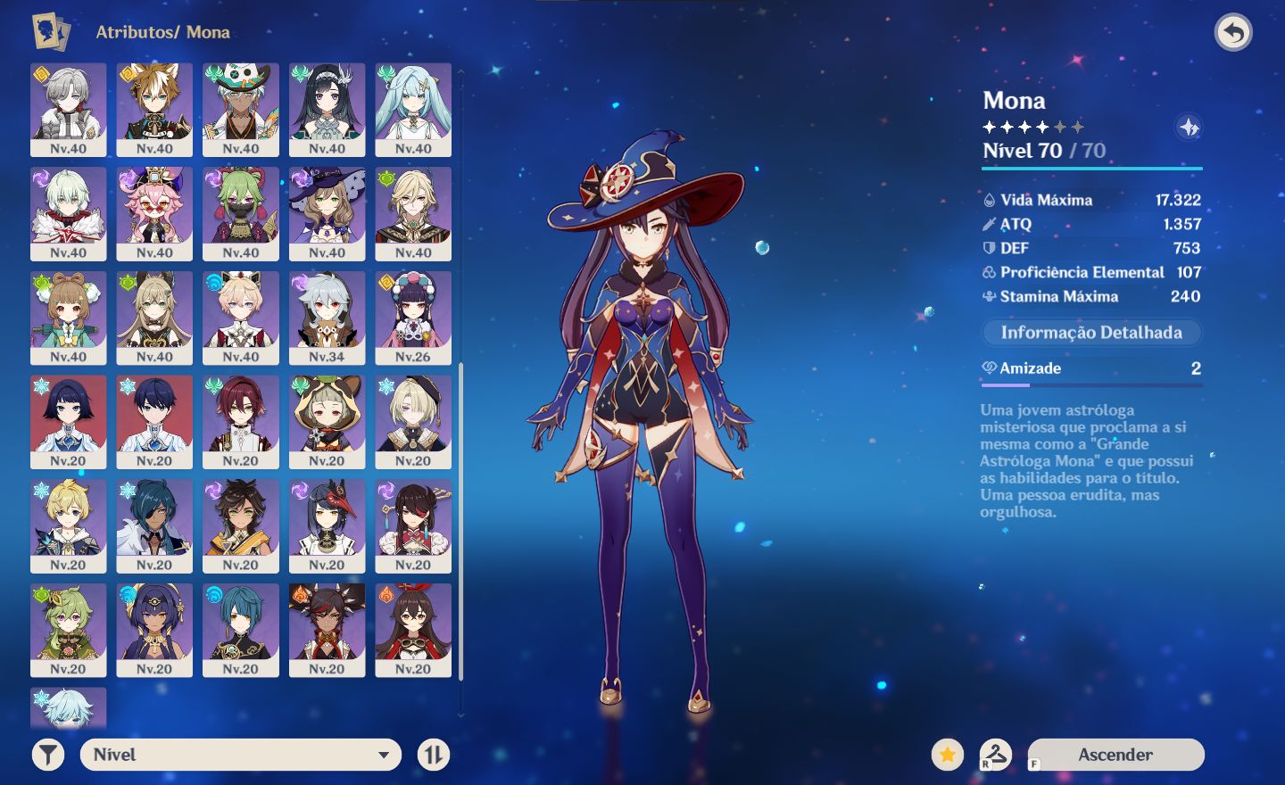Conta Genshin Impact UNICO DONO, rank 57 (VALOR NEGOCIAVEL)