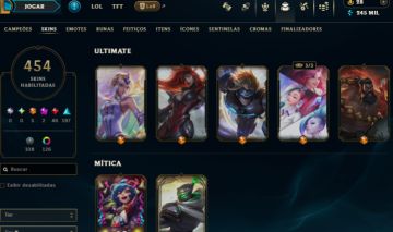 Conta do lol com 454 Skin