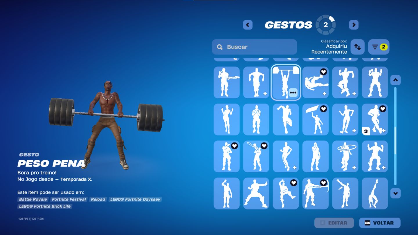 Conta FORTNITE com o TRAVIS SCOTT com os 2 Emotes Dele!