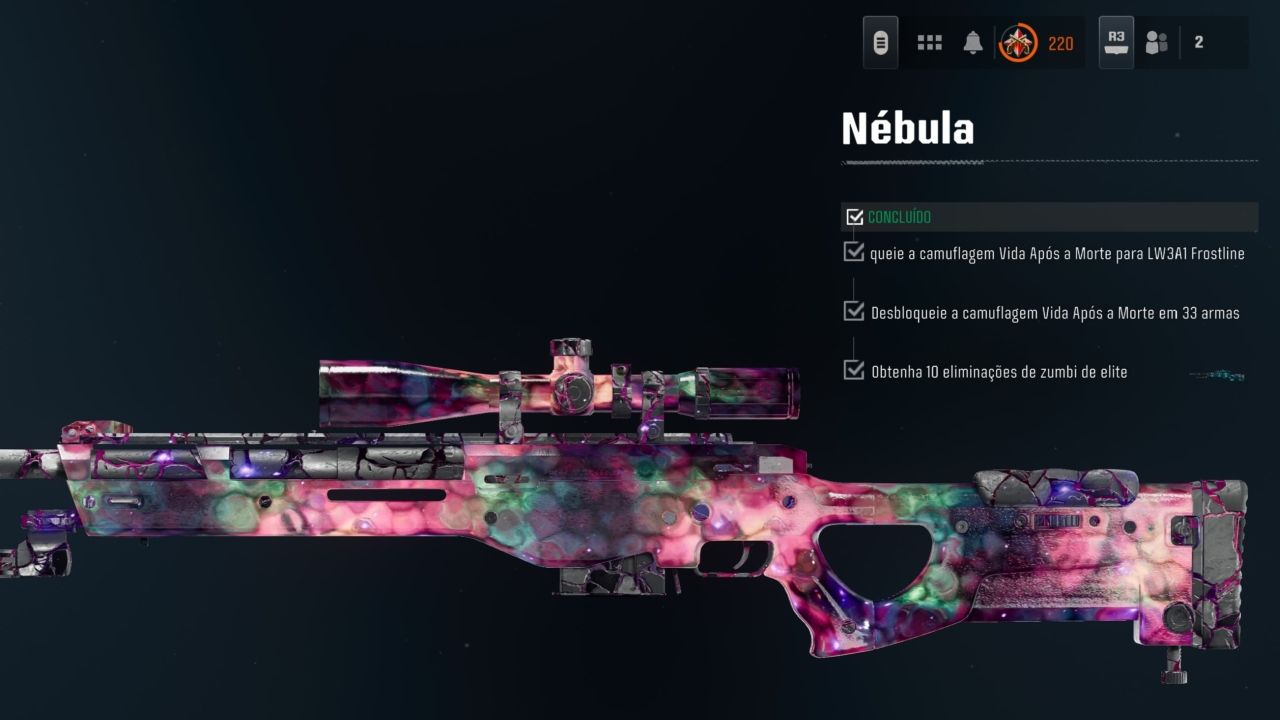 CONTA BO6 PRESTÍGIO MESTRE 220 - DARK MATTER E NÉBULA 33/33