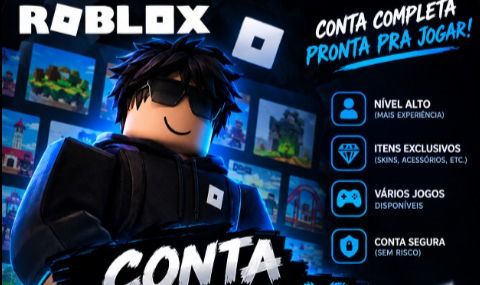 CONTA ROBLOX COMPLETA | +100 SKINS | VÁRIAS GAMEPASSES | 153 ROBUX EM CONTA.