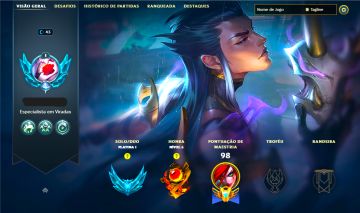 SKIN YONE TINTA SOMBRIA + [ PLATINA 1 QUASE ESMERALDA ] + [ 70% DE WIN RATE ]