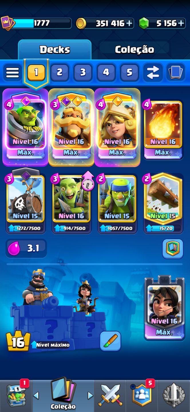 Conta Clash Royale 8 ANOS 15000 troféus| Troféus | Rei Nível 16 | Maior Campeão