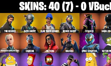 CONTA FORTNITE com The Reaper | Elite Agent | Rogue Agent e 40 SKINS