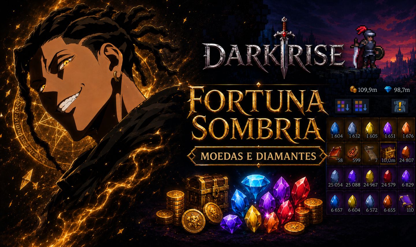 DARKRISE | MOEDAS E DIAMANTES | ANDROID | ENTREGA RÁPIDA