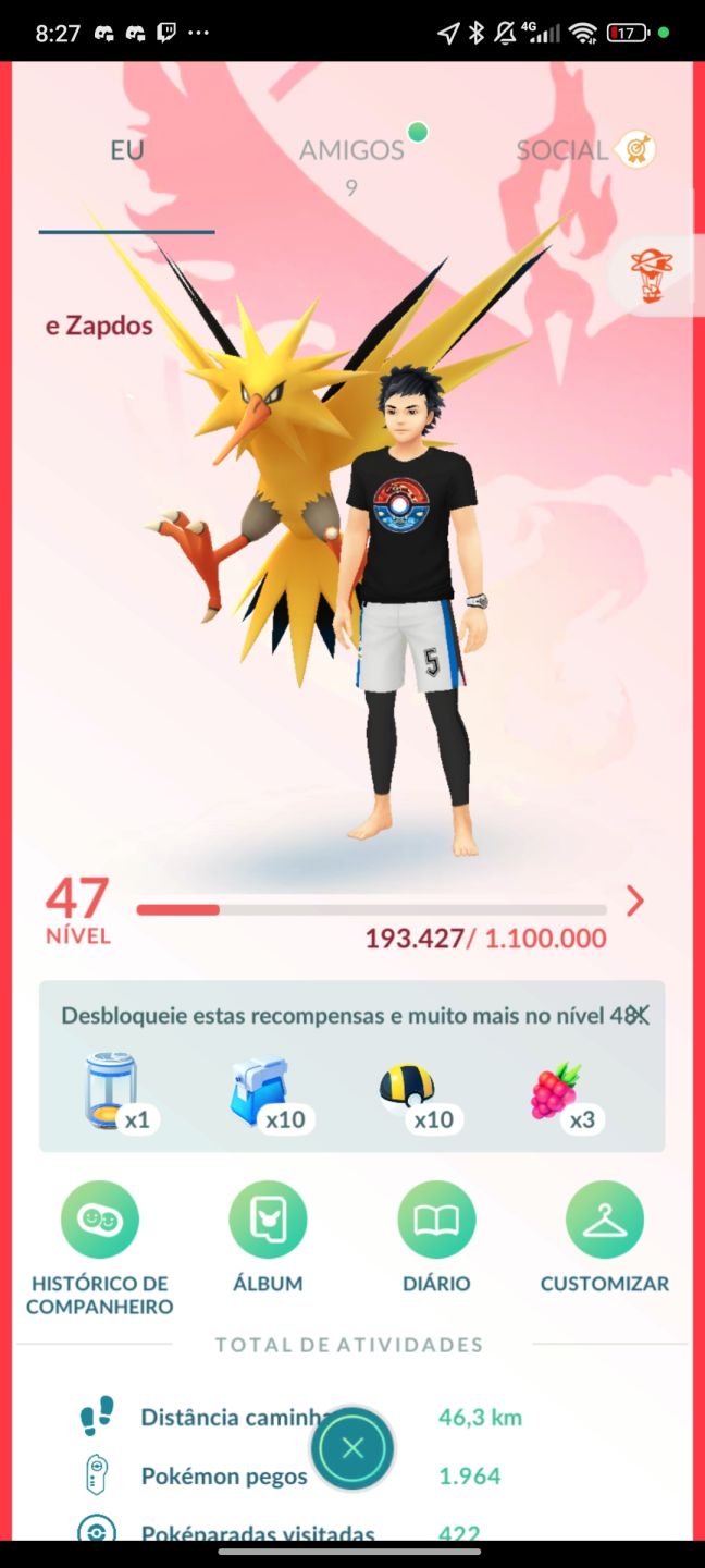 CONTA POKÉMON GO NÍVEL 47 MEWTWO 100%