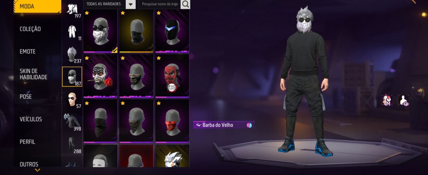 Conta Free Fire Gemada Angelical Passes Antigos Skins Raras