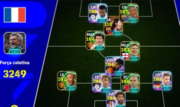 Conta Efootball com Messi 110 e vários jogadores meta