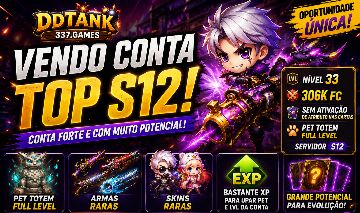 OPORTUNIDADE! CONTA LVL 33 COM 306K FC E MUITO POTENCIAL DE UP!