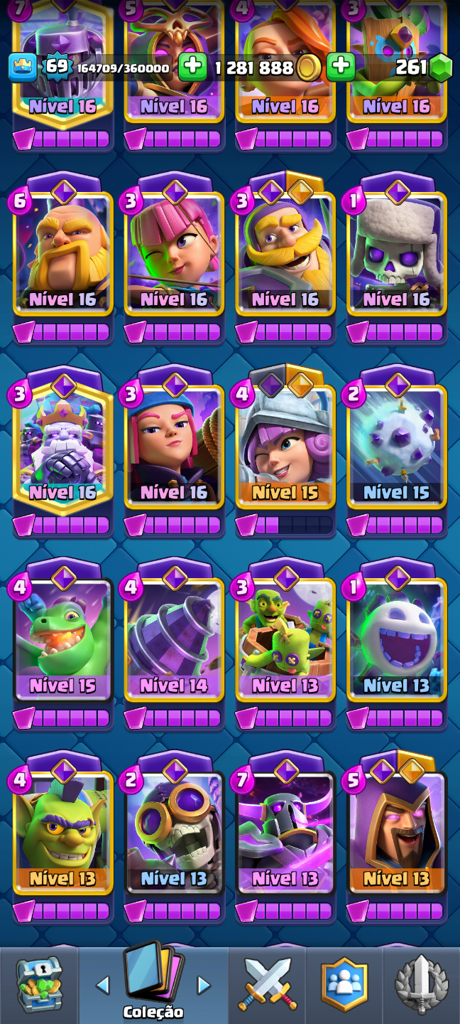 CONTA CLASH ROYALE! Nível 69, Arena 28
