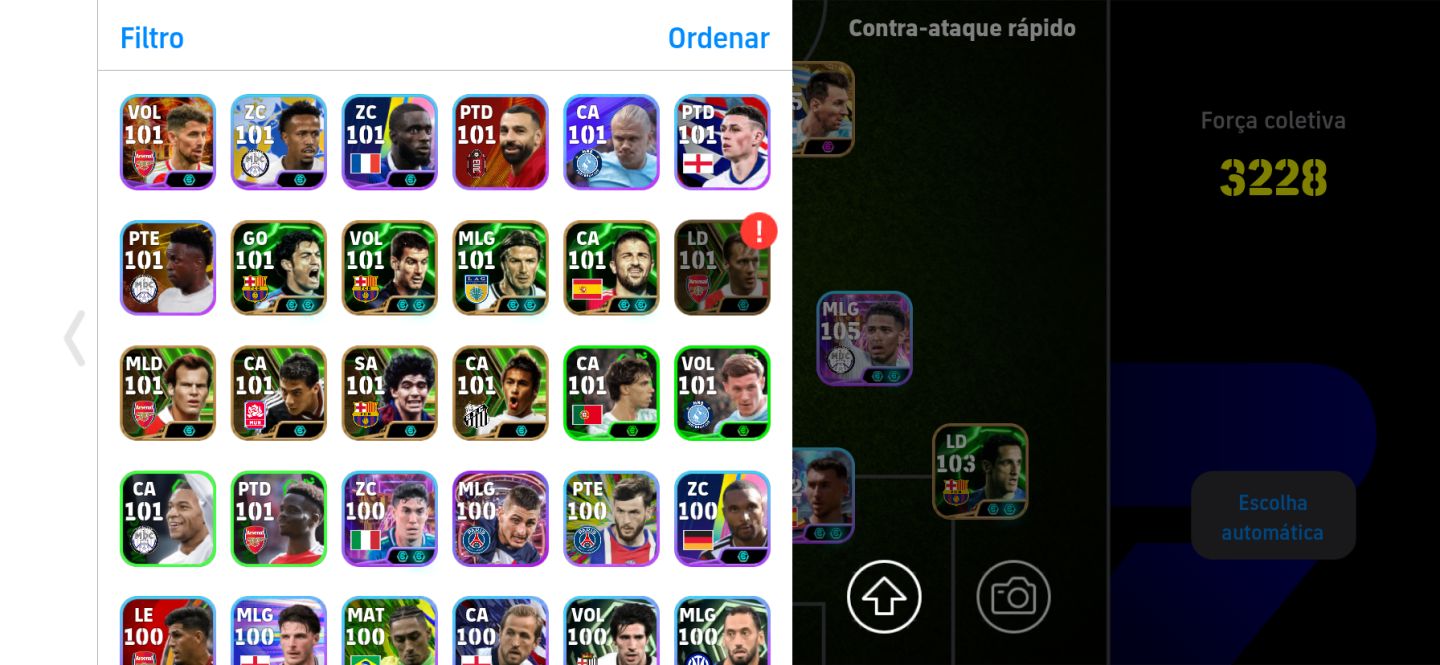 CONTA DE EFOOTBALL MOBILE COM MUITOS JOGADORES RAROS