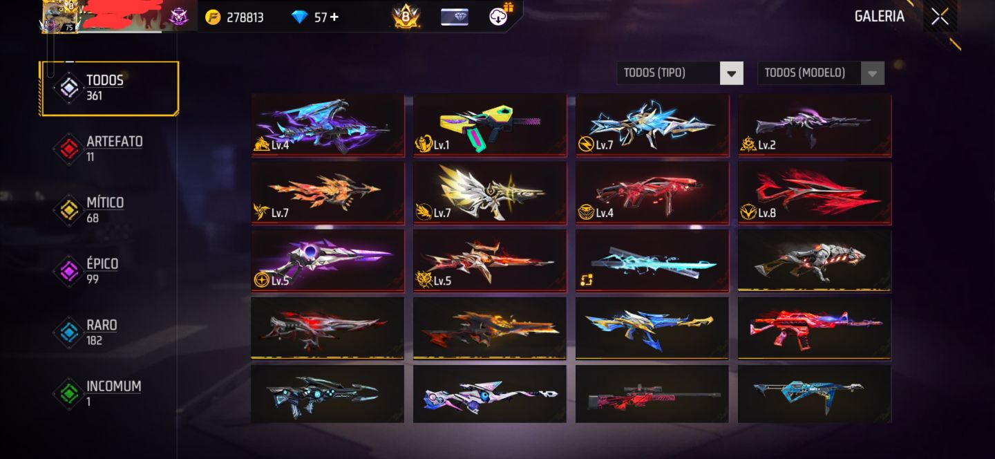 Mestres antigos free fire