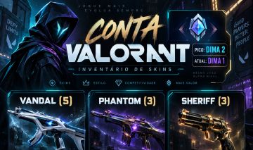 Conta Valorant Dima +15 skins (PREÇO NEGOCIÁVEL/TROCA)