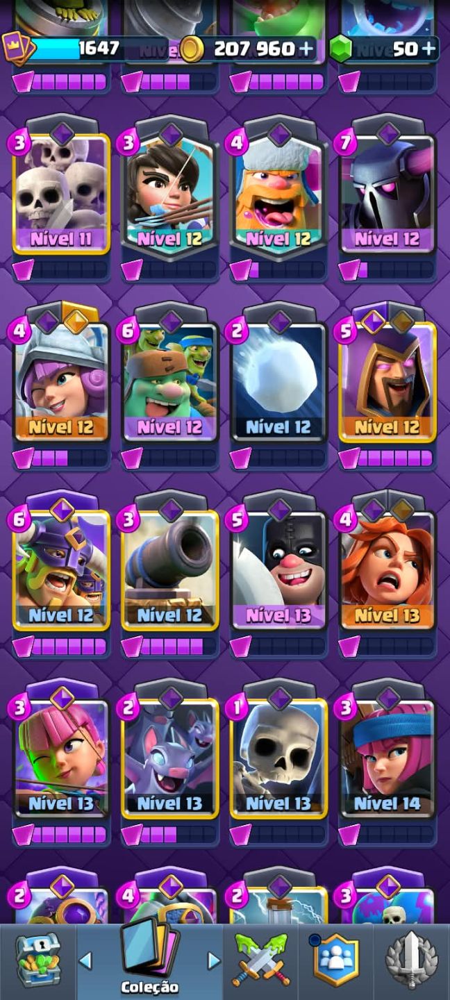 CONTA CLASH ROYALE 13.000 TROFÉUS