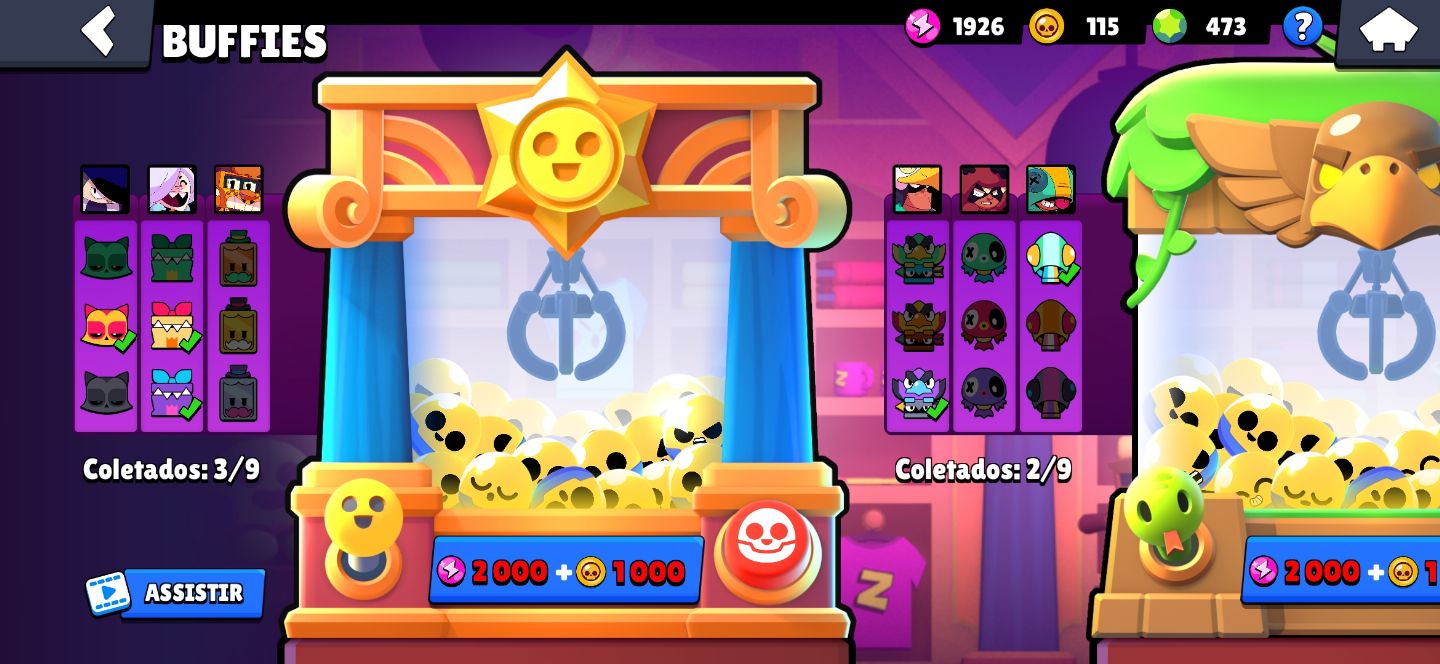 Conta de Brawl Stars com 14000 Troféus, 76 brawlers e 30 hipercargas