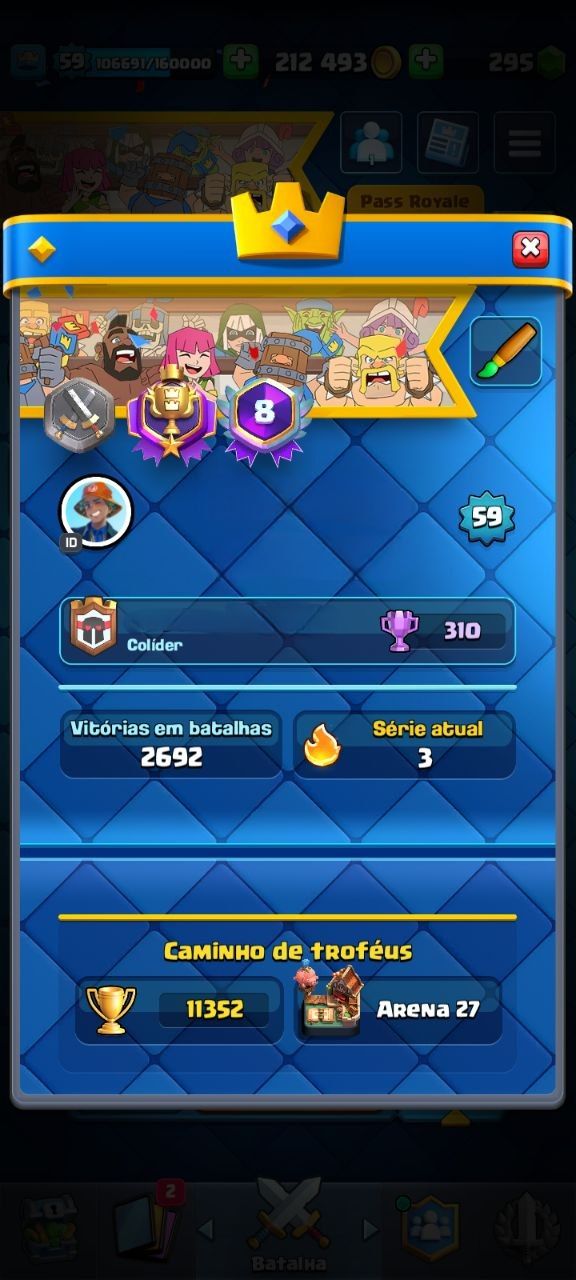 Promoção Conta Clash Royale VETERANO (perfil verificado pelo GGMAX)