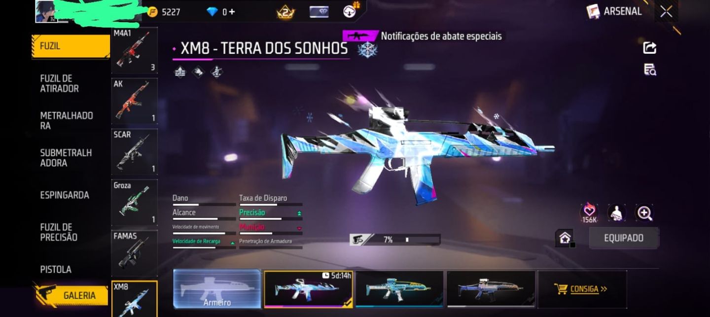 Conta de FF com ump e xm8 att