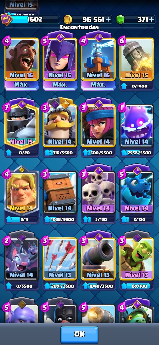CONTA DE CLASH ROYALE