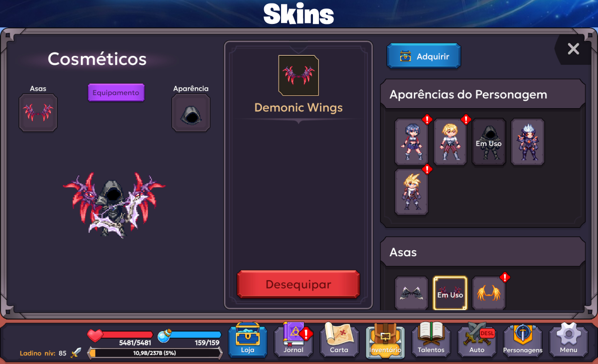 EVITANIA ONLINE MUITOS DIAMANTES-ITENS-GOLD