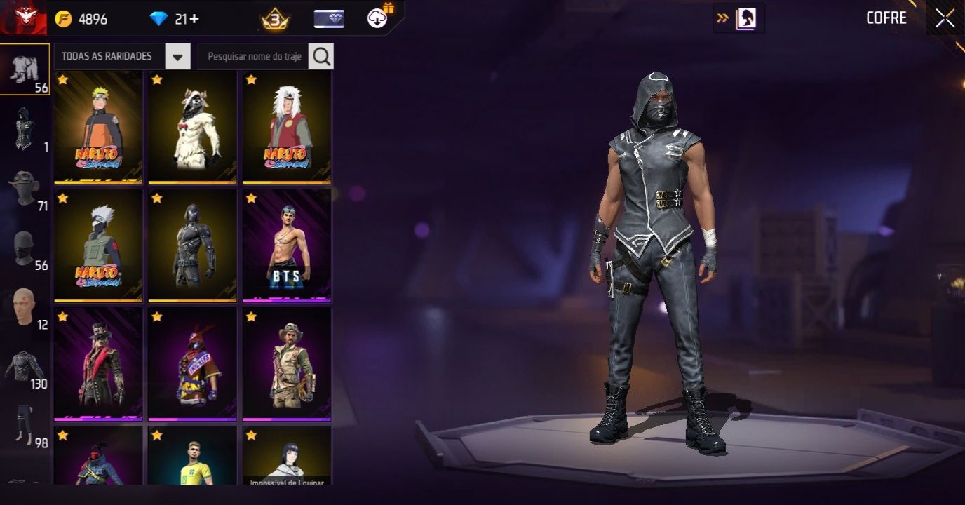 CONTA FULL ATT, NINJA PRETO, PARCERIA NARUTO TROCA NICK CORRA JÁ!!