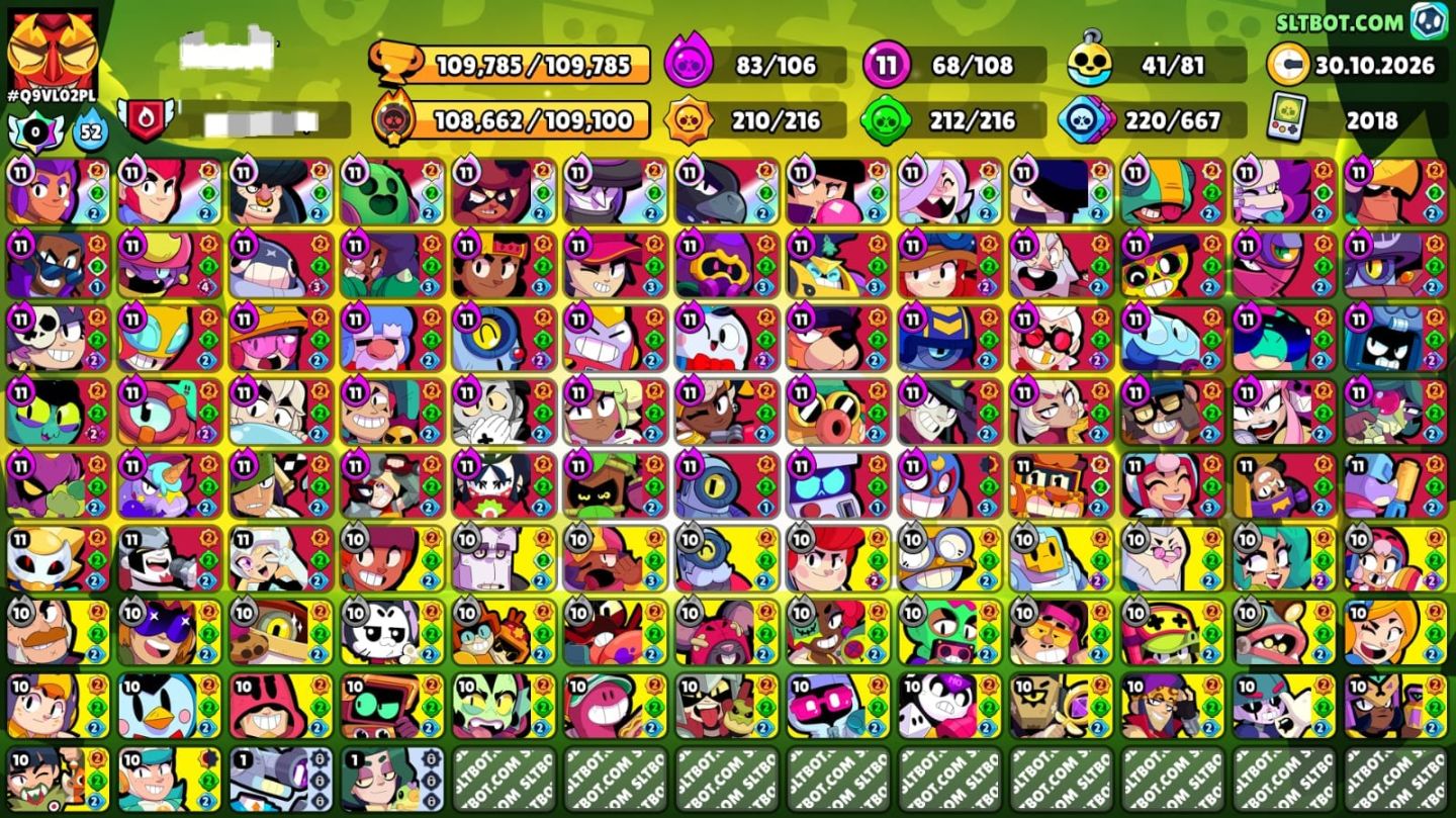 109K TROFÉUS | 108 BRAWLERS | 408 SKINS | SHELLY ESTELAR + MESTRE ANTIGO!