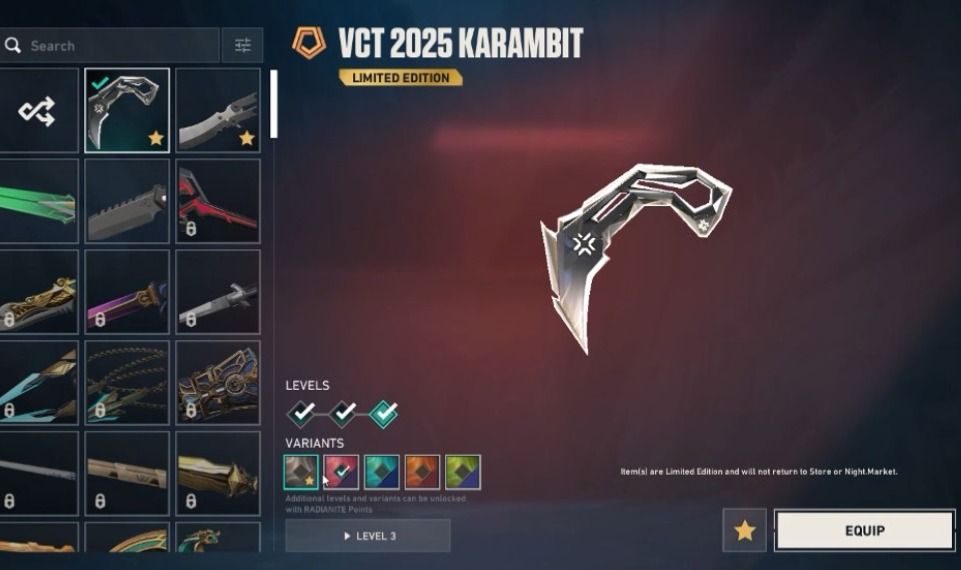 Karambit vct 2025
