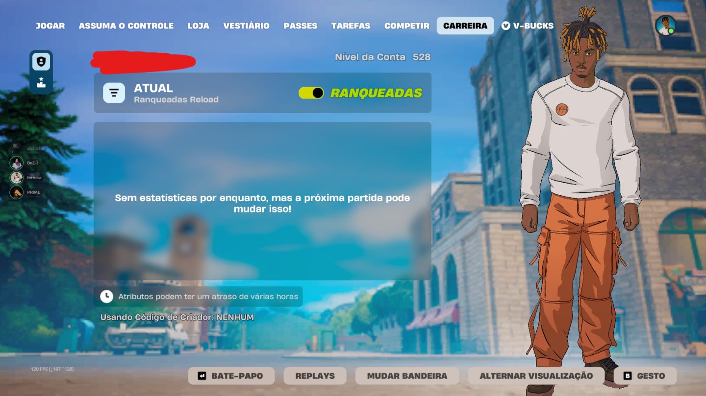 Conta OG Fortnite - Orange Justice (Justiça Laranja) - Wiggle - Hip Hop