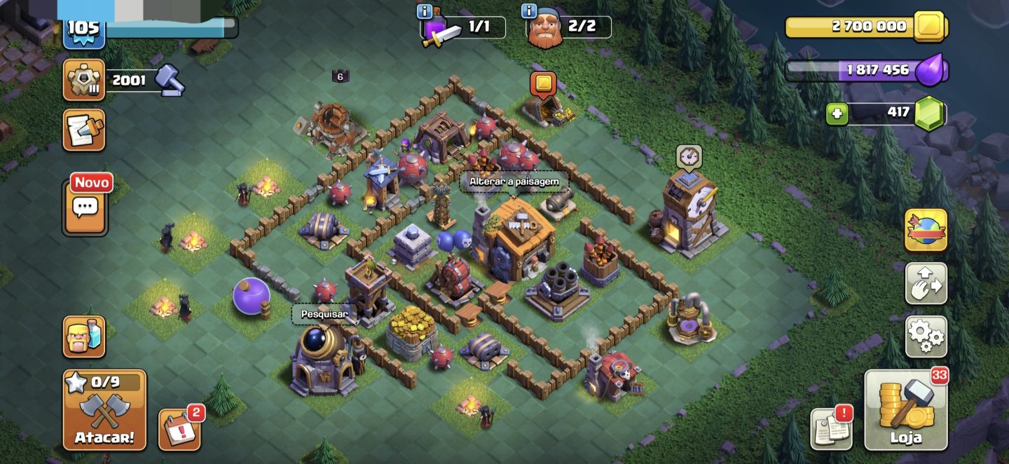 Conta Clash CV11 + Recursos + Gemas + Itens Mágicos
